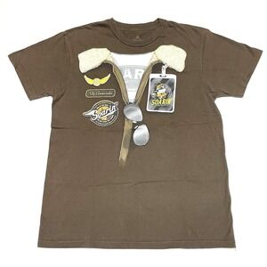Disney Parks Soarin' Around the World Pilot Graphic T-Shirt Brown Men's Medium